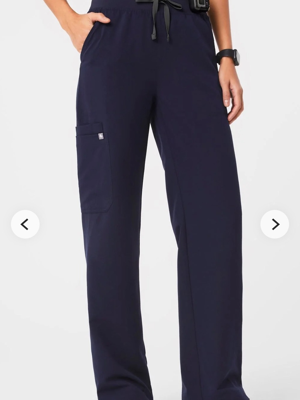 Figs Navy Wide-Leg Scrub Pants
